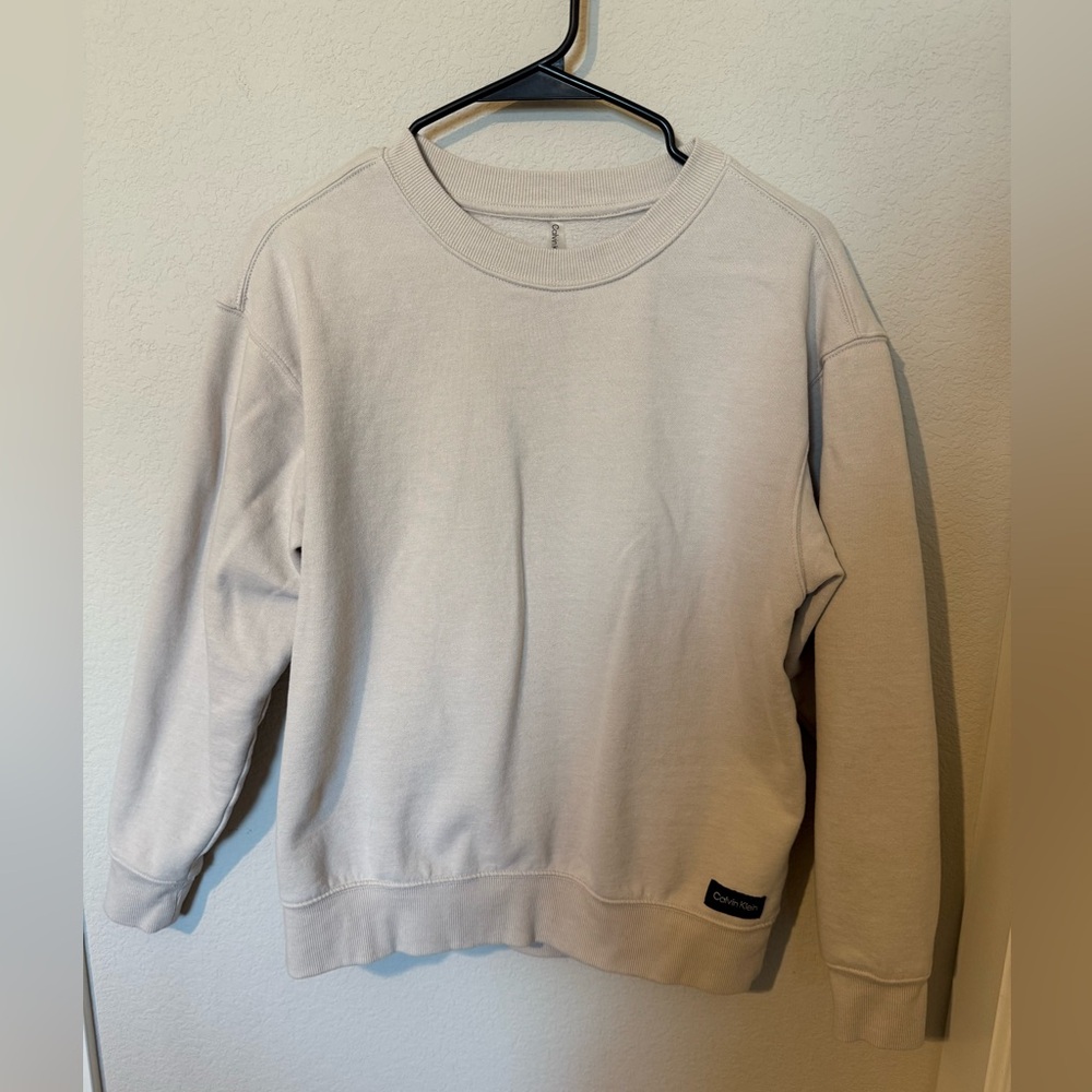 Women’s Calvin Klein Beige Crewneck Sweatshirt XS